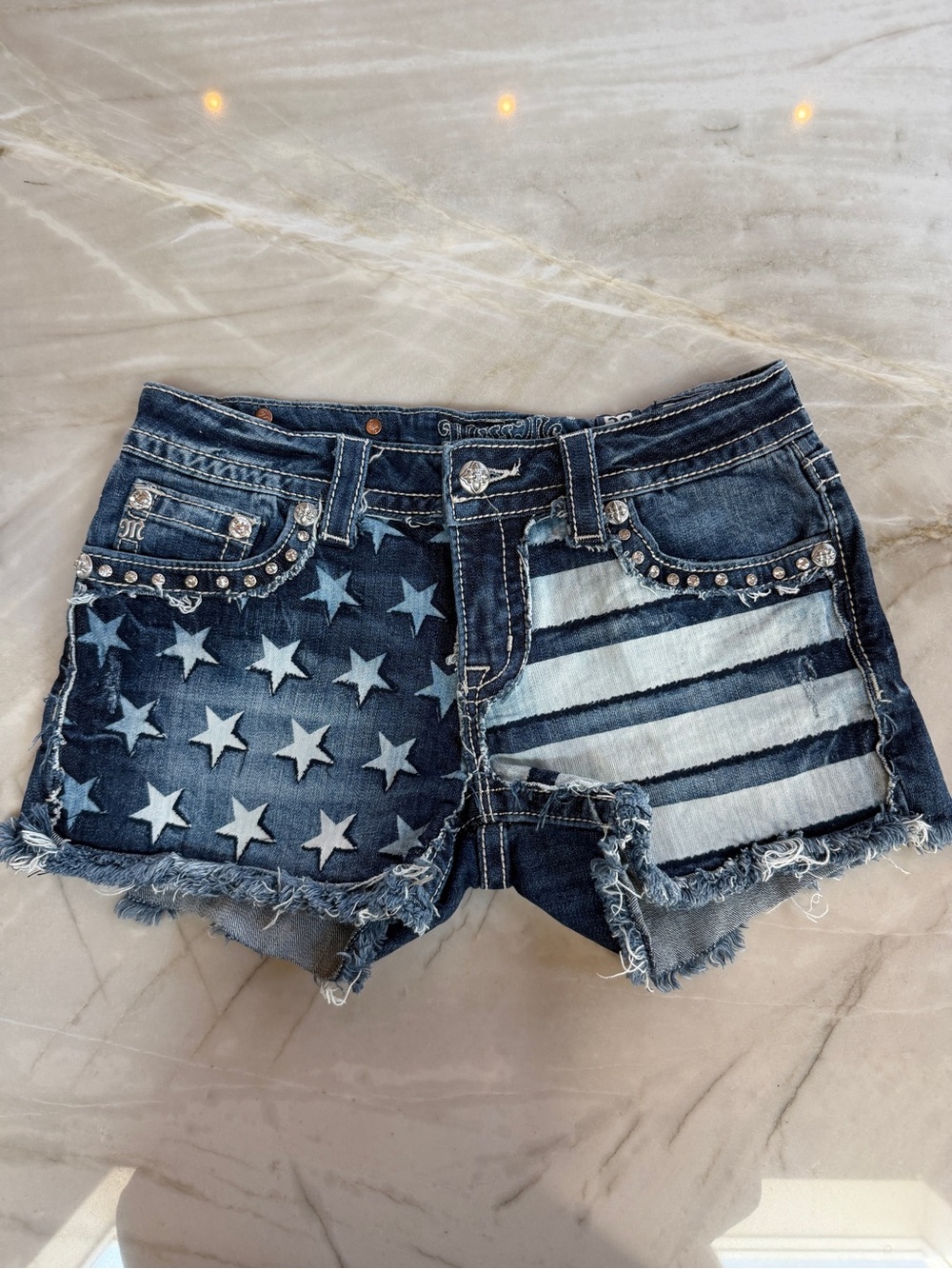 Miss Me 28 Flag Shorts - Rodeo Cowgirl